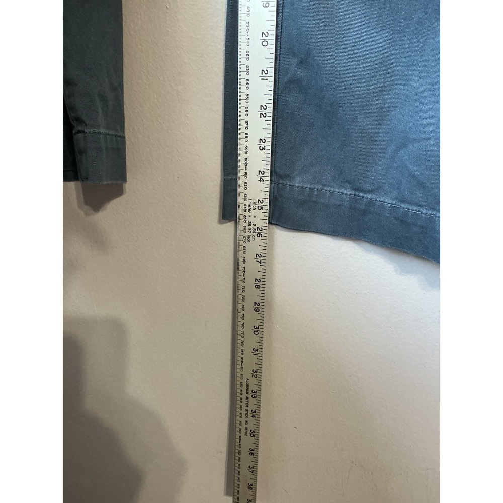 Loft Outlet High Rise Slim Wide Leg Pants Blue Teal Patch Pocket Size 14 - Picture 9 of 11
